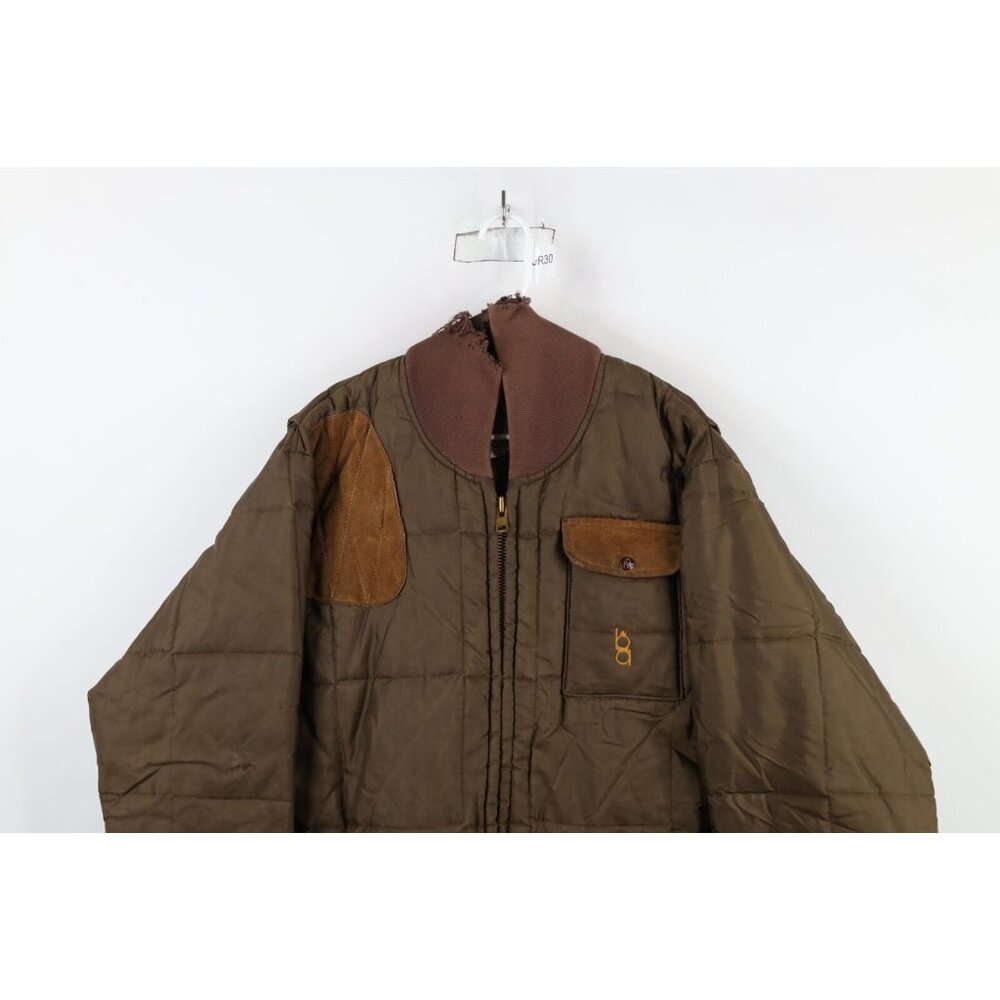 Vtg 70s 80s Bob Allen Mens Xl Thrashed Suede Trim… - image 2